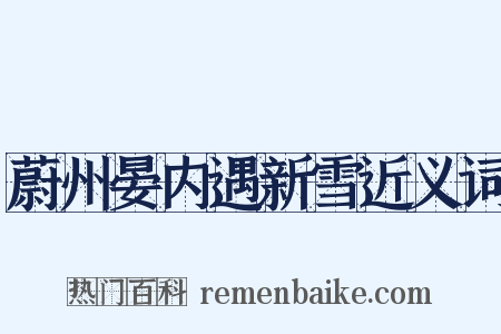 蔚州晏内遇新雪近义词是什么意思的图片